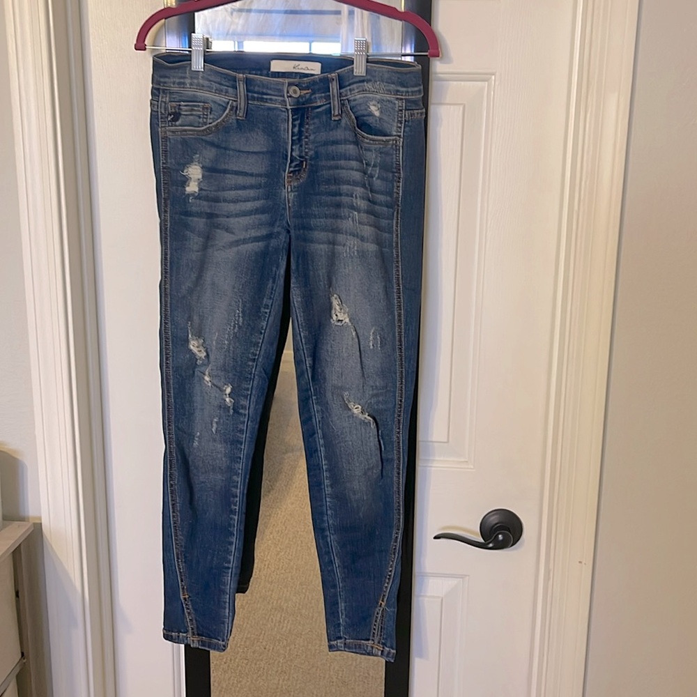 VGUC VICI KANCAN Split Ankle Distressed  Denim ~ 5/26